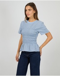 All About Eve - Lipa Stripe Tee Blue