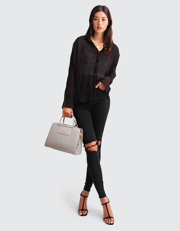 Belle & Bloom - Yoko Shirred Chiffon Blouse