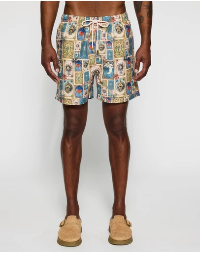 Camilla - Mid Length Elastic Waist Boardshorts