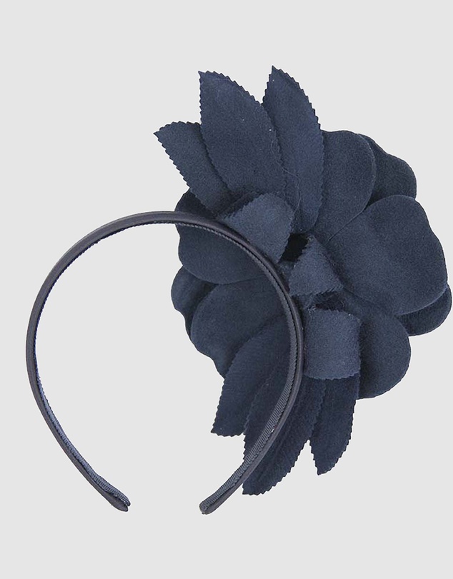 Max Alexander - Felt Navy Flower Racing Fascinator Headband