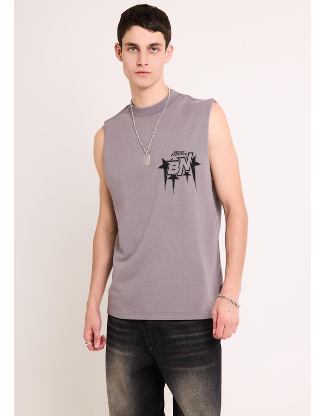 Black Noise White Rain - Asteroid Muscle Tank