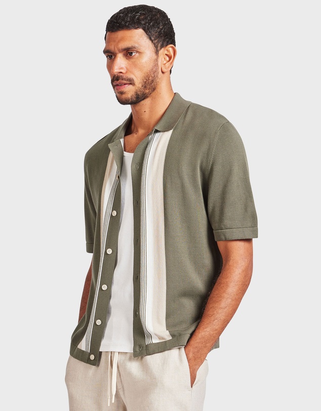 Academy Brand - Joey Stripe Knit Polo