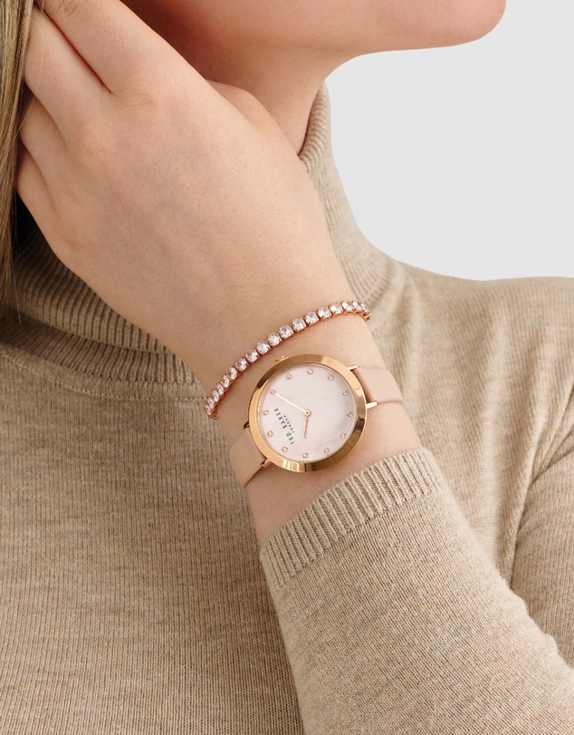 Ted Baker - Ammy Iconic Pink Leather Watch and Bracelet Gift Set
