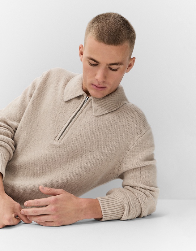 UNISON - Wool Zip Polo