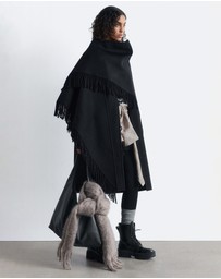 & Other Stories - Fringed Shawl Wool Coat