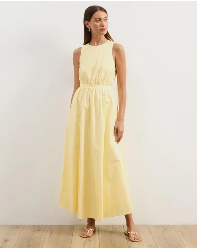 Atmos&Here - Isobel Cotton Poplin Midi Dress