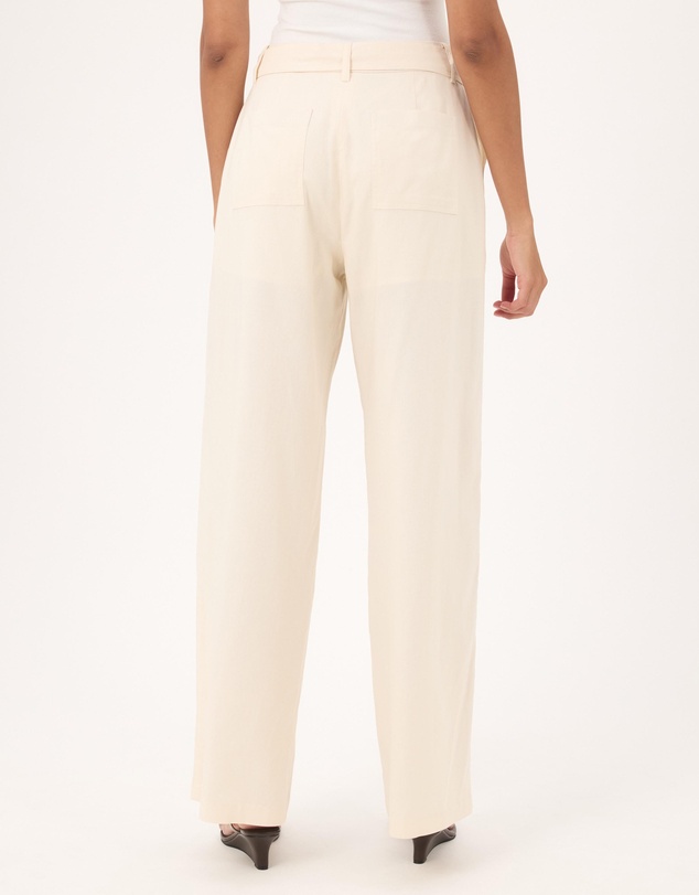 Atmos&Here - Ava Linen Blend Tie Waist Wide Leg Pants