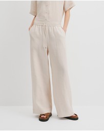 Country Road - Organically Grown Linen Pull-on Pant
