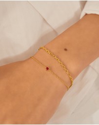 Ania Haie - Ania Haie Gold Crimson Solitaire Bracelet
