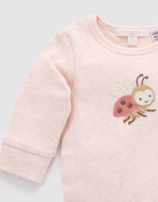 Purebaby - Applique Bodysuit -Kids-Babies