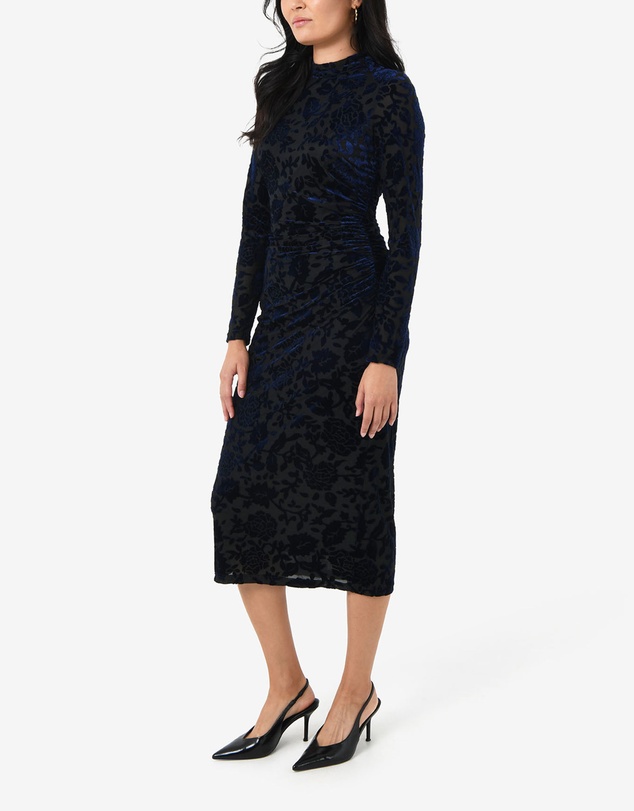 Forcast - Sapphire Velvet Burnout Dress