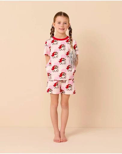 Rock Your Kid - Signature PJ Set in Cream Pink