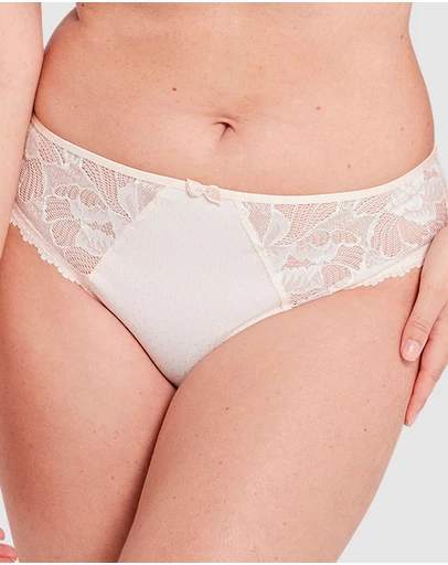 Sans Complexe - Capucine Low Rise Two-Tone Lace Brief