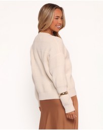 Petal & Pup - Verago Textured Stripe Cardigan - Cream