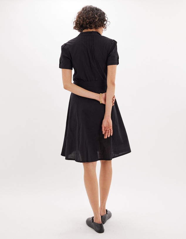 Amelius - Anita Cotton Pintucked Shirt Dress