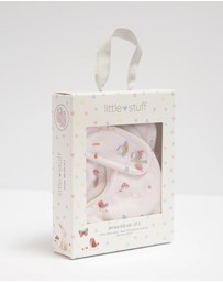 Little Stuff - Butterfly Garden Jersey Bibs Set Of 2