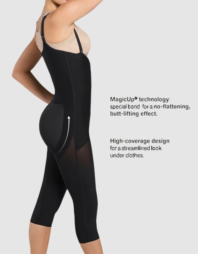 Leonisa - Cupless Long Leg Full Body Shaper with Zip Front
