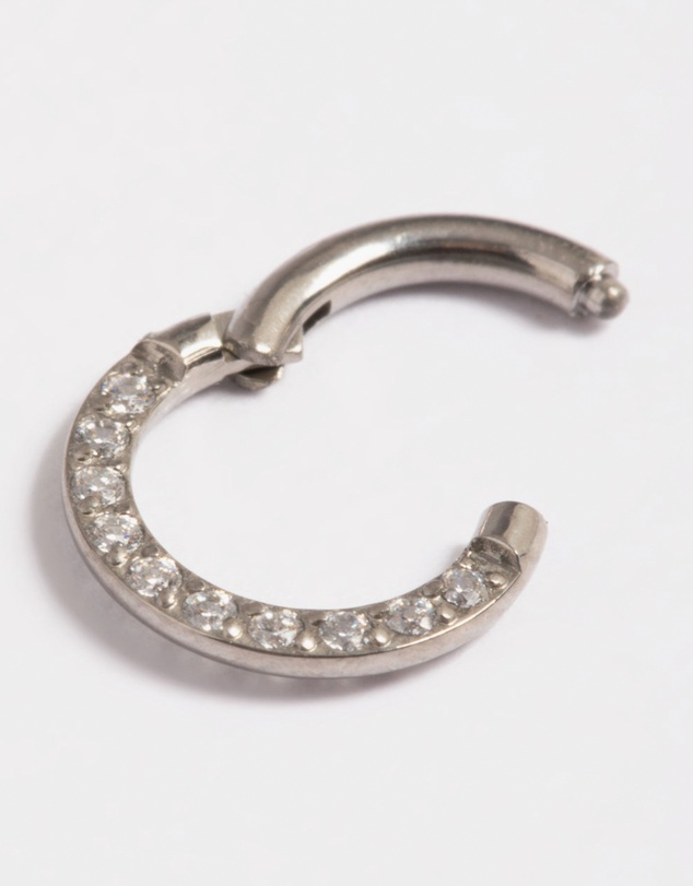 Lovisa - Titanium Cubic Zirconia 6mm Clicker