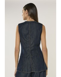 Glamorous - Denim Sleeveless Blouse