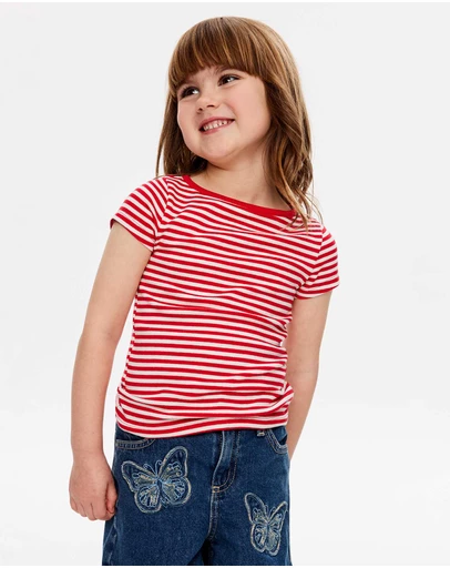 Cotton On Kids - Fitted Short Sleeve Essential Boat Neck Tee