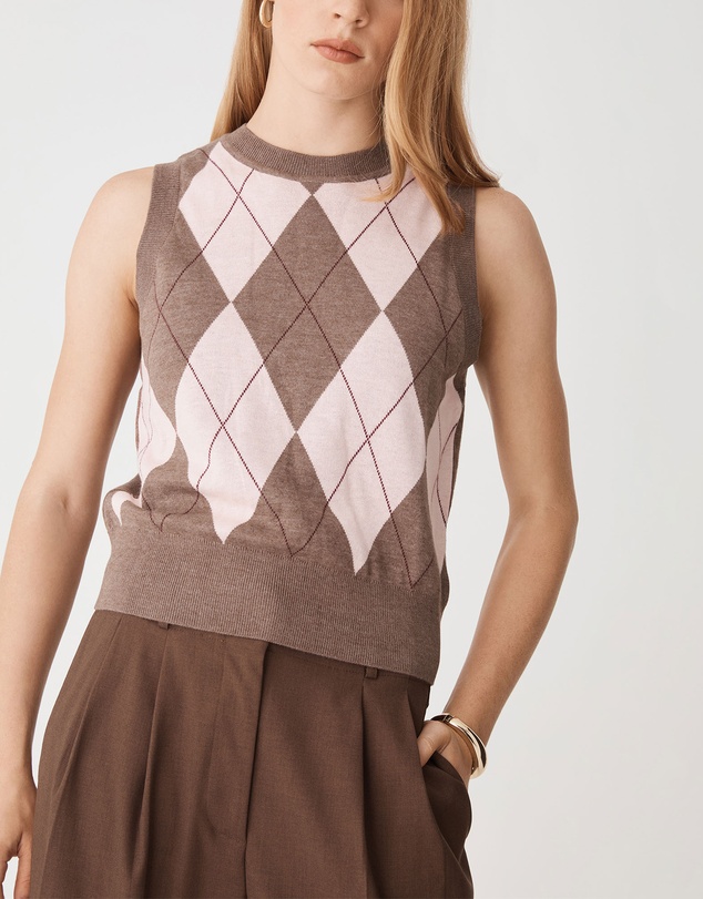 Forcast - Jacinta Argyle Knit Vest