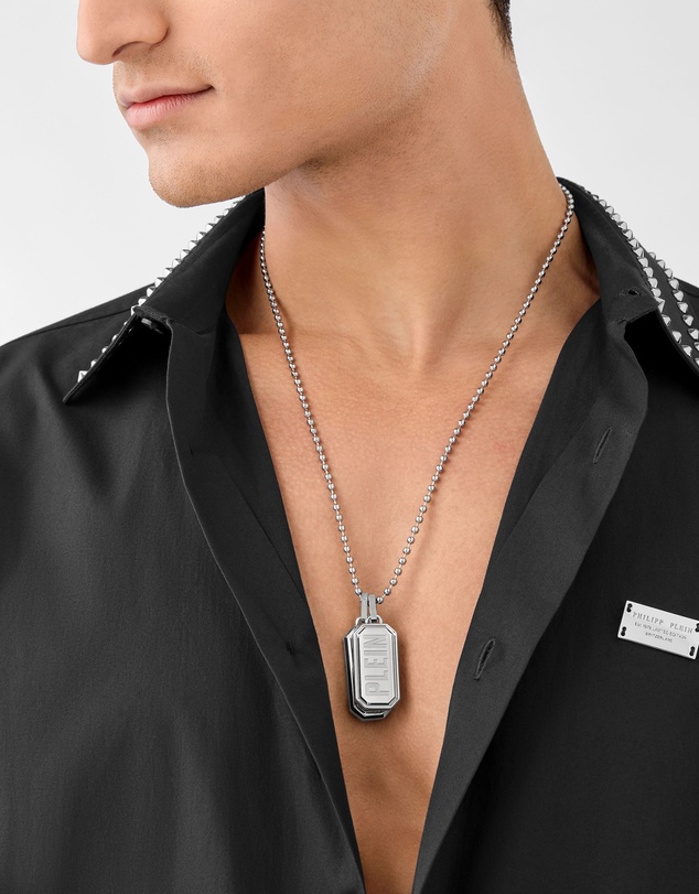 Philipp Plein - PLEIN TAG Stainless Steel Double Tag Necklace