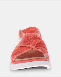 Mia Vita - Celia Wedge Sandal - Coral