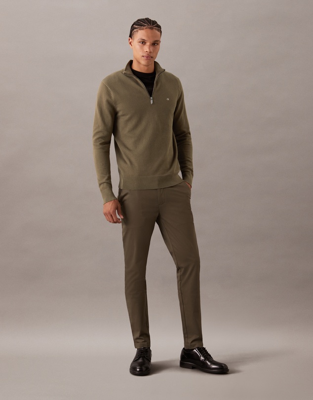 Calvin Klein - Waffle Quarter Zip Jumper