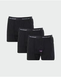 Mitch Dowd - Loose Fit Knit Boxer Shorts 3 Pack - Black