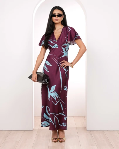 Pilgrim - Leighton Flutter Sleeve Maxi