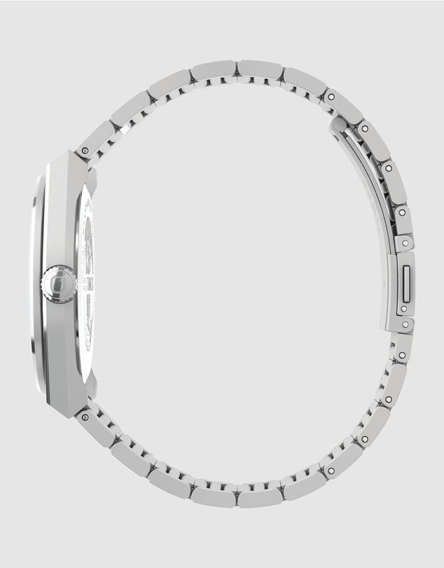 TIMEX - Q Timex® Continental Day and Date 39mm Stainless Steel Bracelet Watch