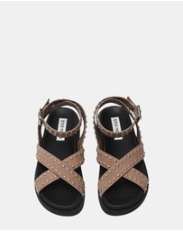 Steve Madden - My Bestie-S Taupe Suede Sandals