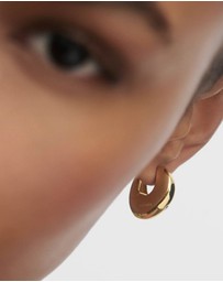 PDPAOLA - Wave Gold Hoop Earrings