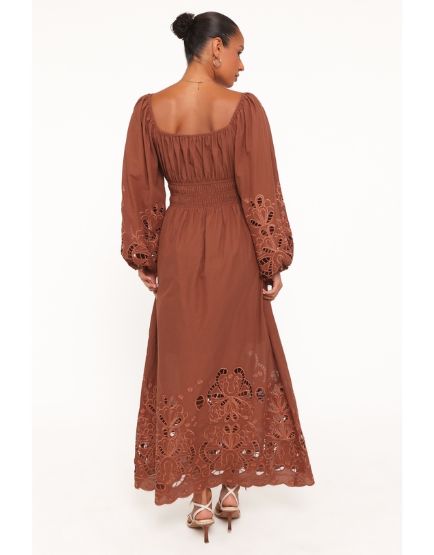 Petal & Pup - Mirren Midi Dress - Chocolate Brown
