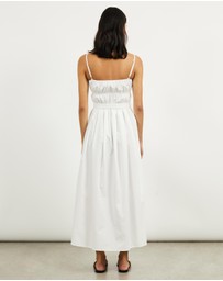 Minima Esenciales - Paloma Gathered Poplin Maxi Dress