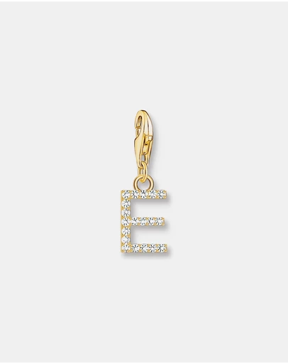 THOMAS SABO - Charm Pendant Letter E Gold Plated