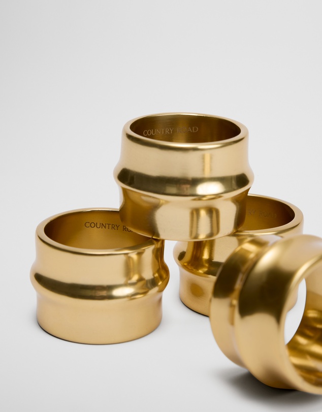 Country Road - Moore Napkin Ring Set Of 4
