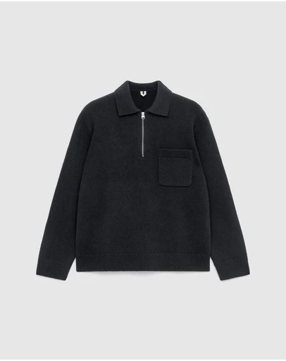 ARKET - Knitted Wool Zip Polo Shirt