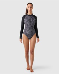 Modest Mermaid - Geo Zip One Piece Swimsuit