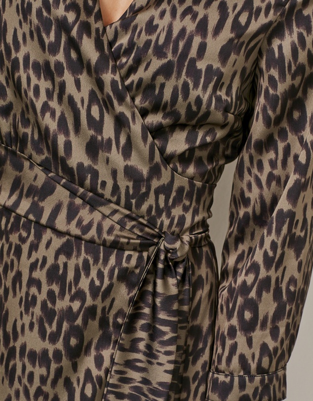 Sosandar - Leopard Print Wrap Dress
