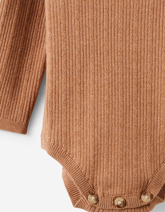 Cotton On Kids - Organic Blend Knit Long Sleeve Bubbysuit