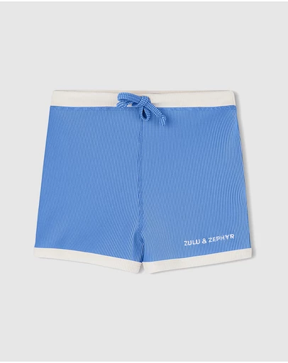 Zulu & Zephyr Mini - Mini Stripe Rib Surf Shorts - Kids