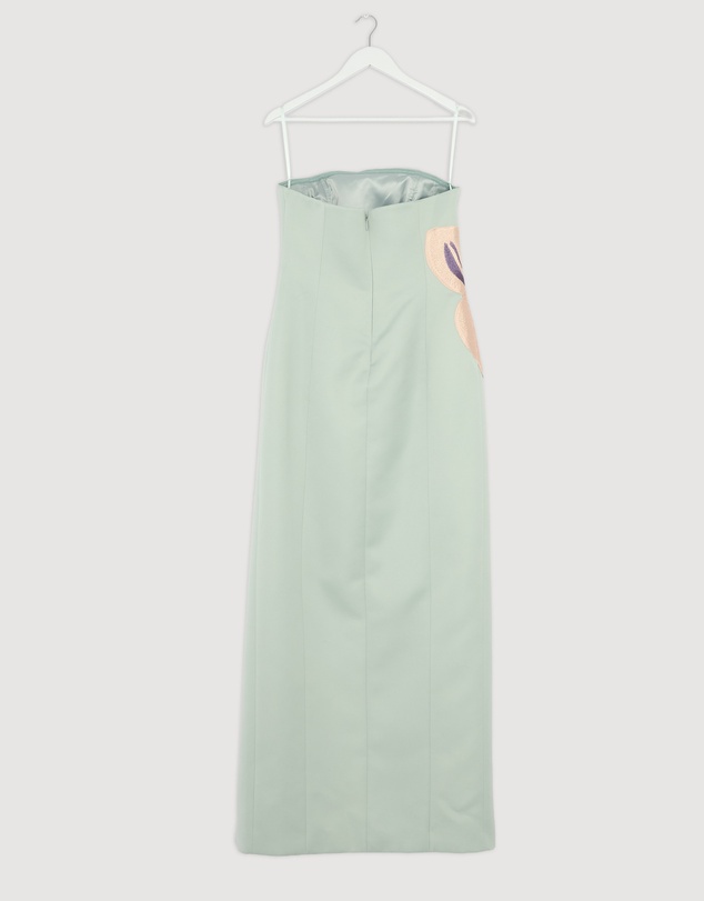 Revibe - Repaired LEO LIN Clemence Embroidered Split Maxi Dress - AU 12