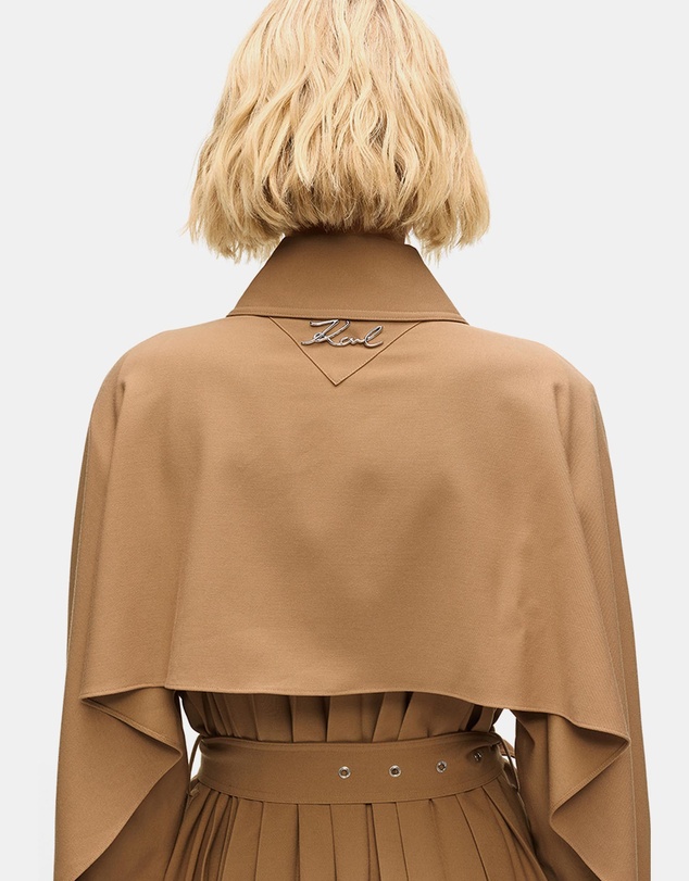 Karl Lagerfeld - Pleated Trench Coat