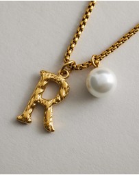 Zahar - Pearl Letter R Necklace