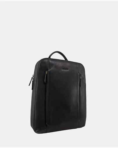 Pierre Cardin - Pierre Cardin Men's Leather Functional Business/Laptop Backpack