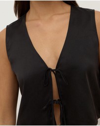 Assembly Label - Beal Silk Tie Front Top