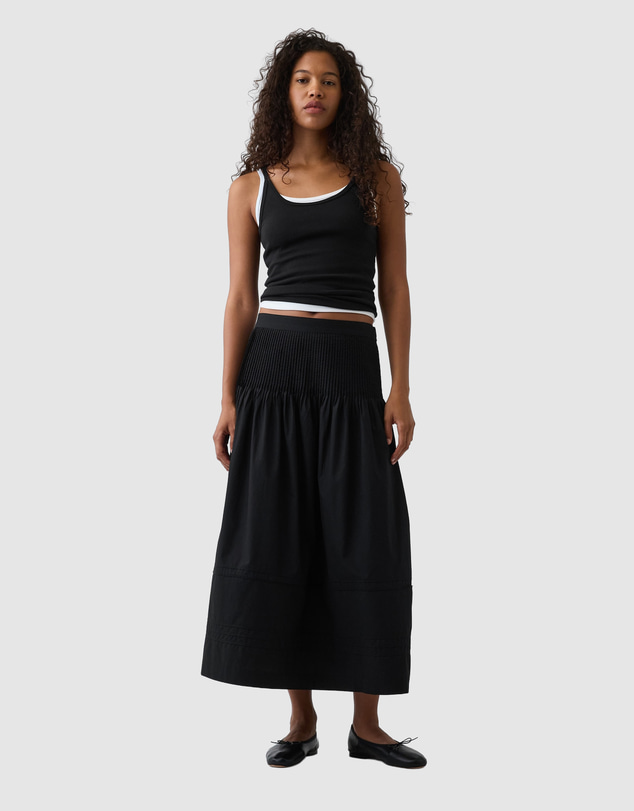 GAP - Pintuck Waist Maxi Skirt