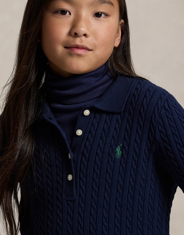 Polo Ralph Lauren - Mini Cable Polo Sweater Dress - Teens