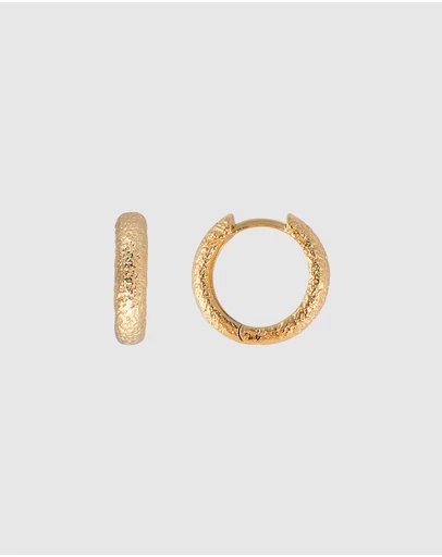 FAIRLEY - Antique Gold Midi Hoops